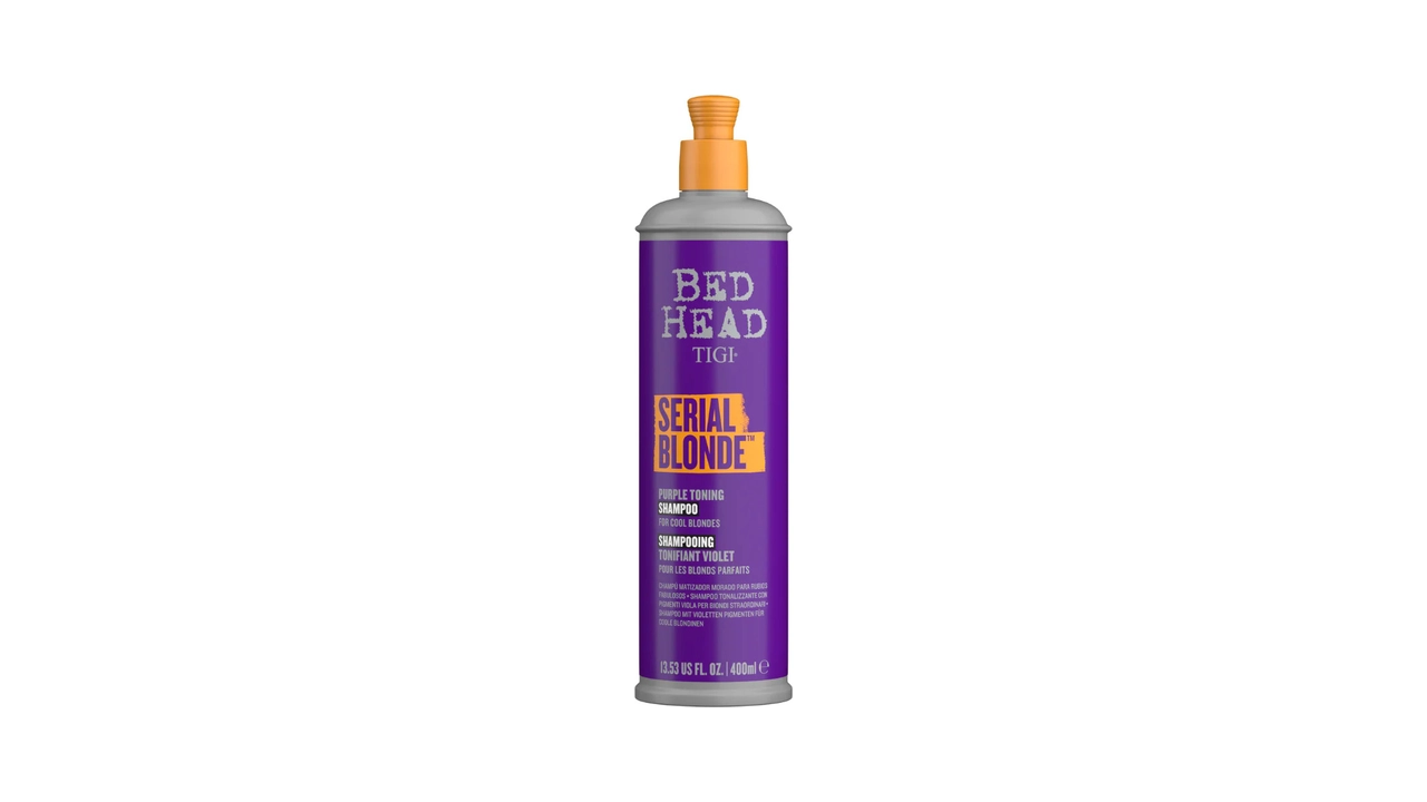 TIGI Bed Head Serial Blonde Purple Toning Shampoo mproves the vibrancy of your bleached locks - 400 ml